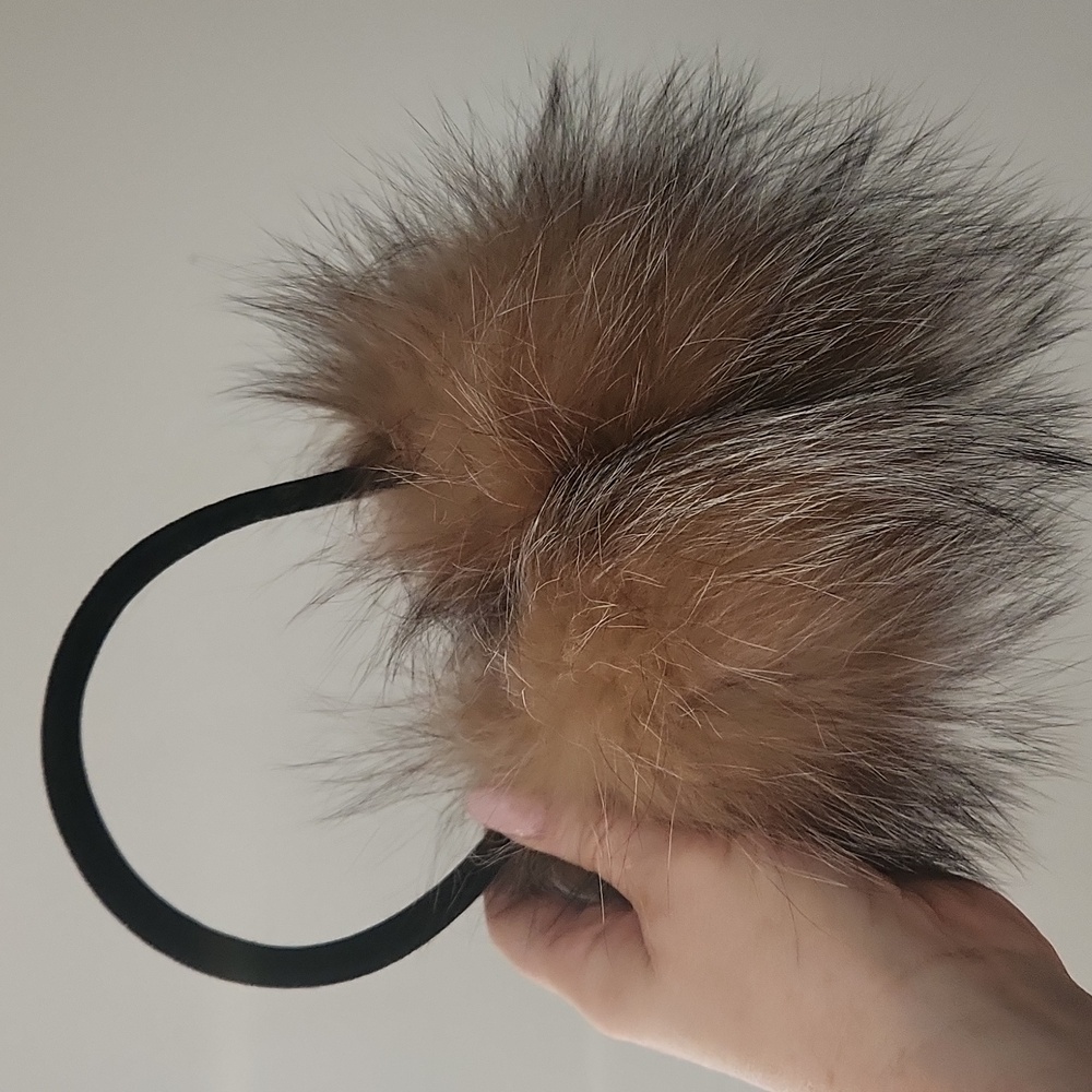 Sorrel fox fur ear muffs